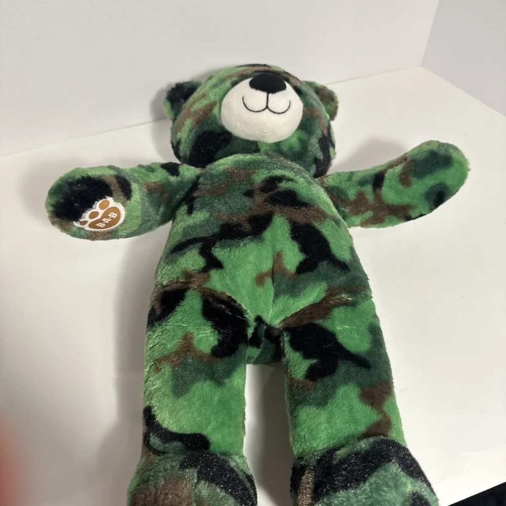 Build a Bear‎ Green Camouflage Teddy Plush 16